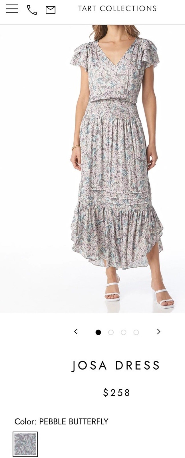 Tart Collections Josa Maxi Dress Pebble Butterfly Print Garden